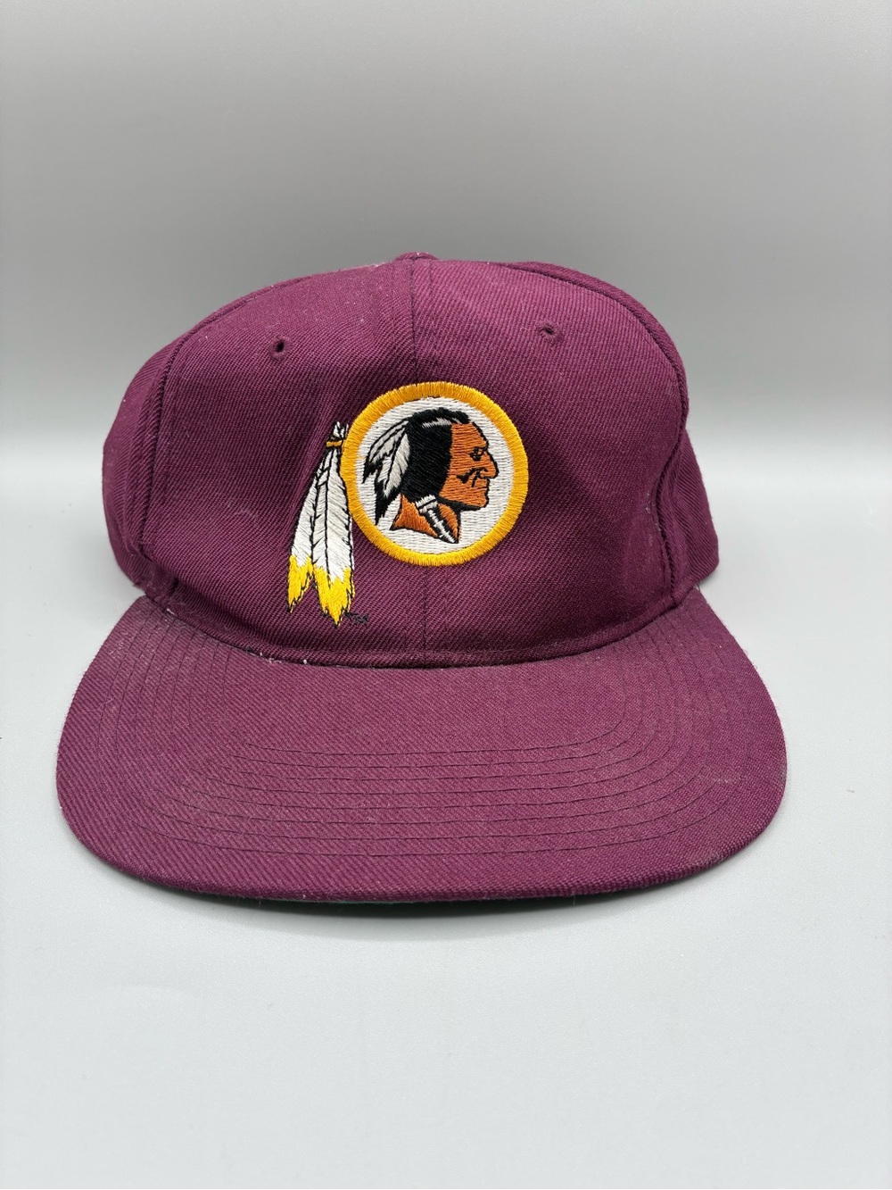 Vintage Washington Redskins New Era Wool Blend Snapback Adult OS Burgundy